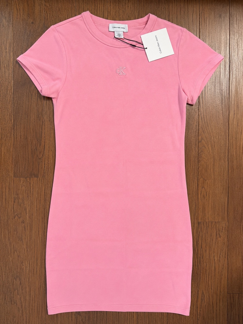Calvin Klein Jeans Pink Short Sleeve Tee Dress